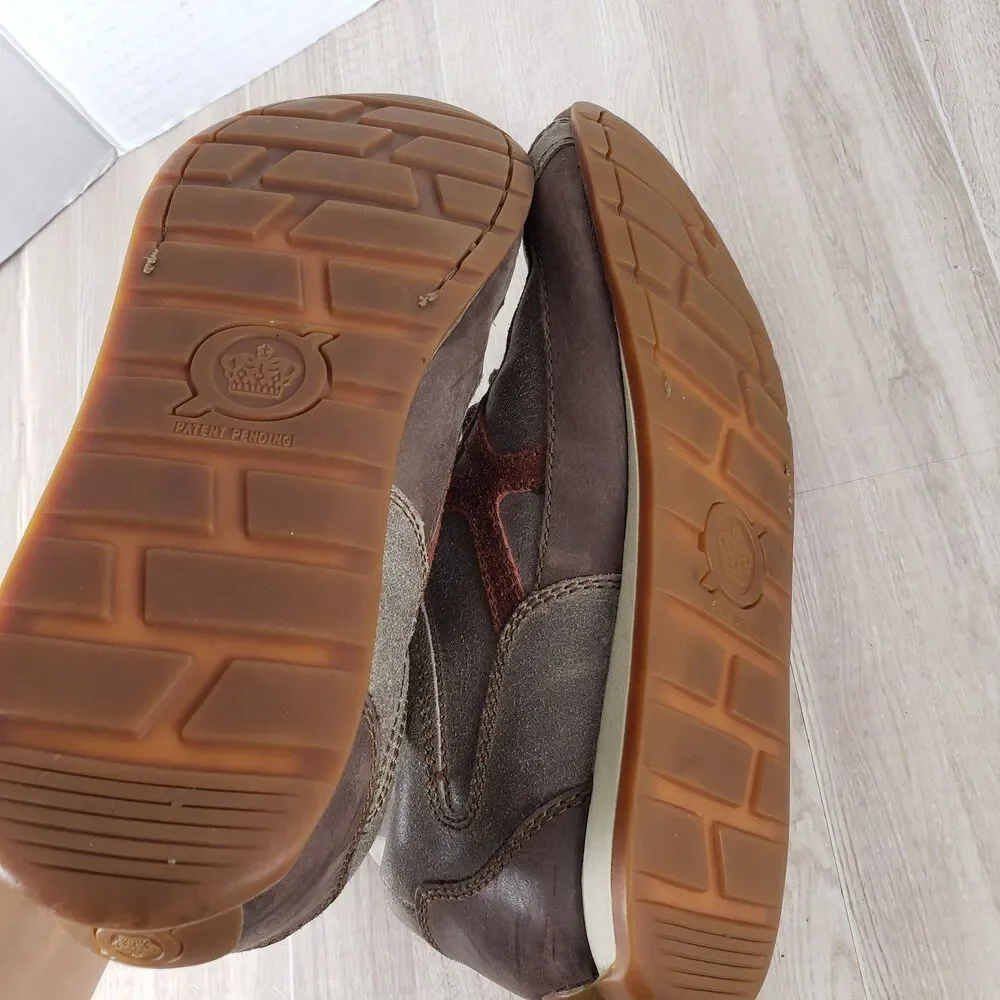 Born Voodoo Too Taupe Brown Combo Men's Leather Sneakers Size 8M